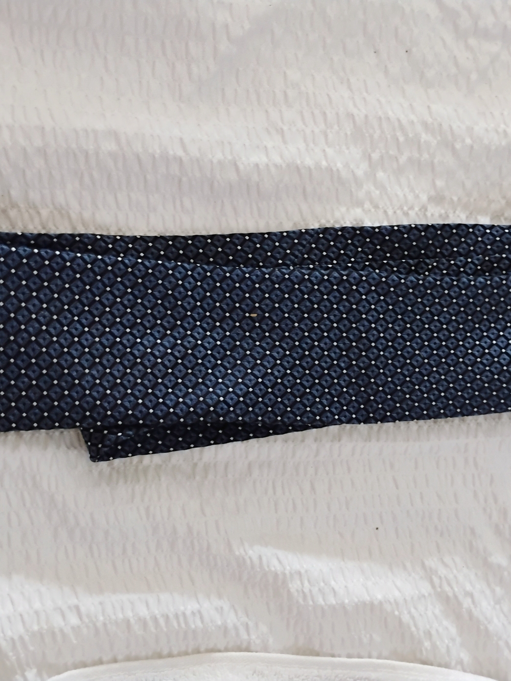 Kenneth Cole Navy Microdot Silk Tie